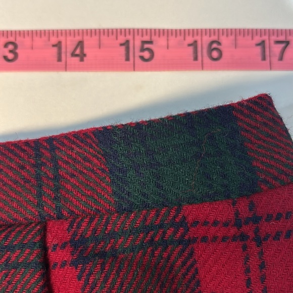 Vintage Pendleton Lindsay Tartan Plaid 100% Wool Skirt Red & Green USA Size 18 - Picture 13 of 17